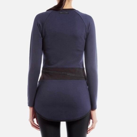 Kith blue and black ponte knit drawstring waist tunic top XS/S - Picture 2 of 9